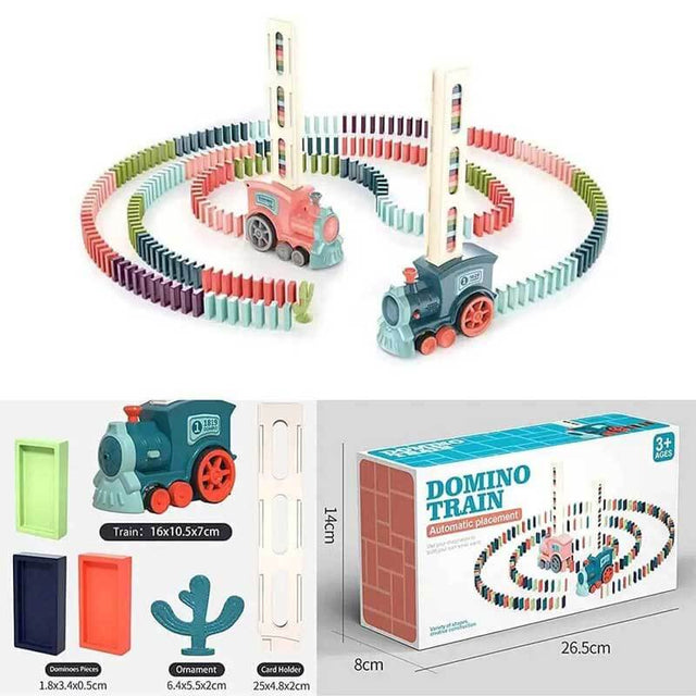 2022 Upgrade Electric Creative Domino Train Set for Kids Boys and Girls Age 3-12 | Shinymarch