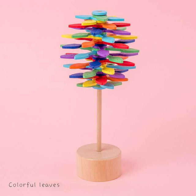 Wooden Spinning Stress Relif Lollipop, Decoration for Desk Top | Shinymarch