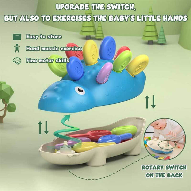 Montessori Toys for 1 Year Old Baby Sensory Toys for Fine Motor Skills Developmental, Sorting Bath Toys Dinosaur Learning Toddler Toy for 18+Months Kid Birthday Gift for 1 2 3 Years Old Boys and Girls | Shinymarch