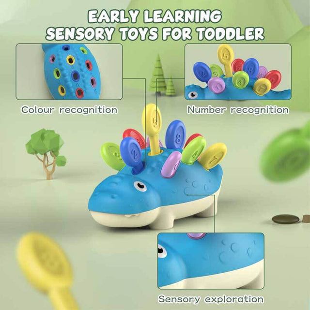Montessori Toys for 1 Year Old Baby Sensory Toys for Fine Motor Skills Developmental, Sorting Bath Toys Dinosaur Learning Toddler Toy for 18+Months Kid Birthday Gift for 1 2 3 Years Old Boys and Girls | Shinymarch