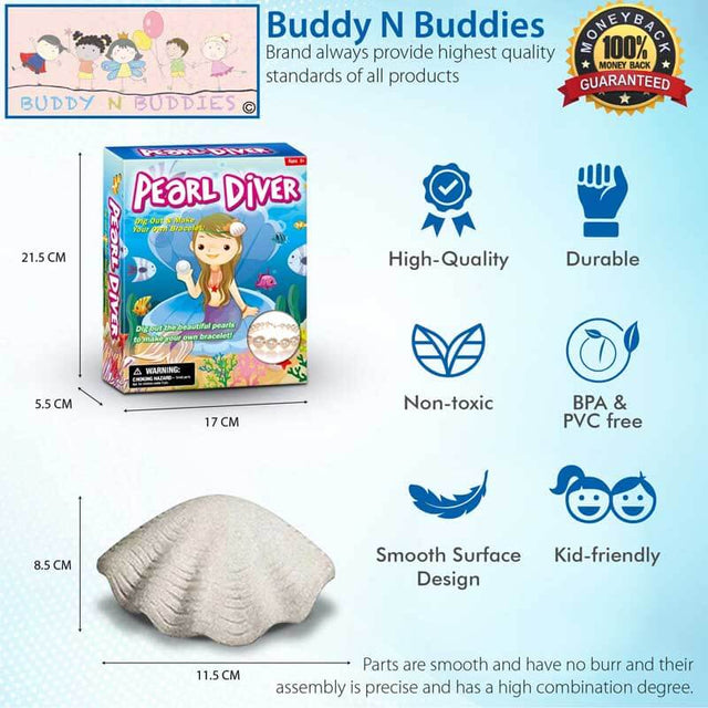 Pearl Excavation Kits, Dig Out & Make Your Own Bracelet with Beautiful Pearl ,Children's Popular Science Education Toys | Shinymarch