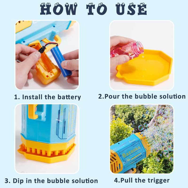 Upgraded 69-Hole Bubble Gun | Shinymarch
