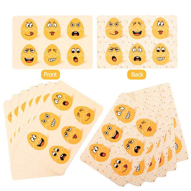 Wooden Emoji Egg Matching Game | Shinymarch
