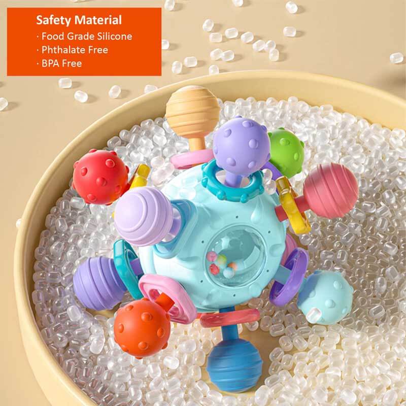 thumbnail interactive-video image 1 of Engage Babies With Montessori Sensory Teething Toy 0-12 Months 1 of 9