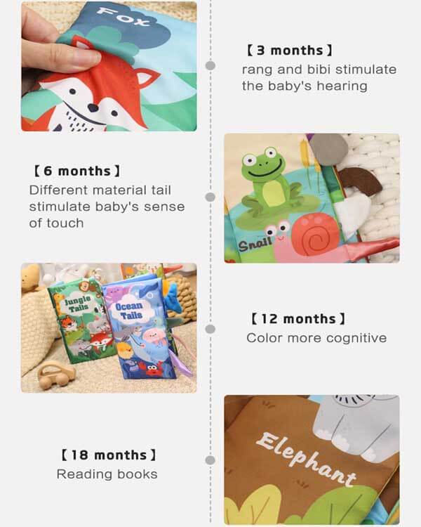 Baby Books 0-6 Months - 3PCS Montessori Toys for Babies 0-3-6-9-12-18 Months,Infant Newborn Tummy Time Toys Touch Feel Book Learning Sensory Toys, Stocking Stuffers for Boys Girls | Shinymarch