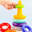 Stacks of Circles Stacking Ring STEM Learning Toy, Age 3+ Months, Multi, 9 Piece Set | Shinymarch