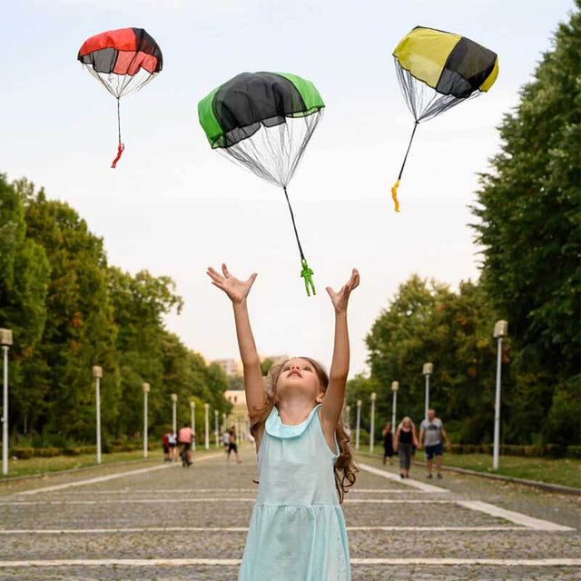 Parachute Toys for Kids - Tangle Free Outdoor Flying Parachute Men, Best Small Outside Toys for 3 4 5 6 7 8 9 10 Year Old Top Christmas Stocking Stuffers Idea 2023 Unique Boy & Girl Gifts | Shinymarch
