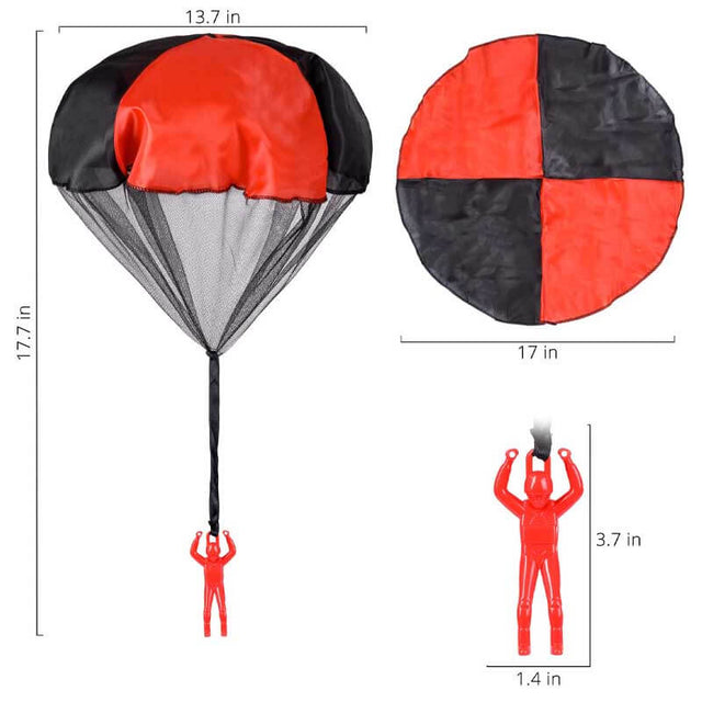 Parachute Toys for Kids - Tangle Free Outdoor Flying Parachute Men, Best Small Outside Toys for 3 4 5 6 7 8 9 10 Year Old Top Christmas Stocking Stuffers Idea 2023 Unique Boy & Girl Gifts | Shinymarch