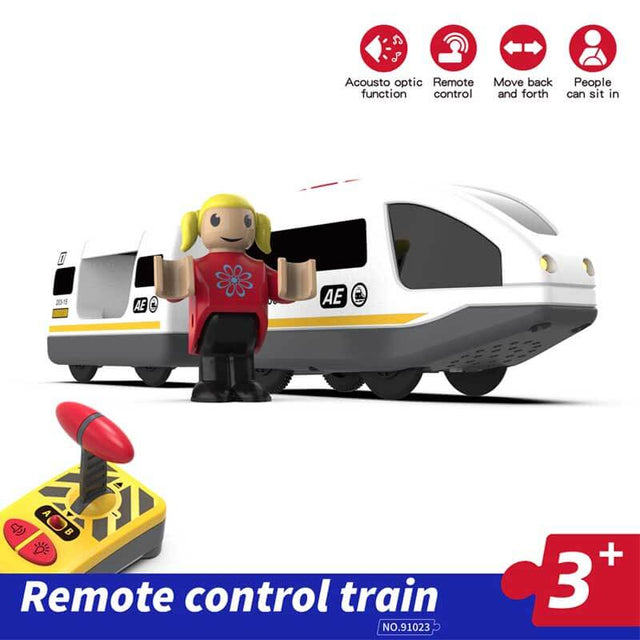 Shinymarch® Remote Control Trains, Train Track Accessories Remote Control Train, Battery Operated Locomotive Train Toy for Toddlers Train Set, Powerful Engine Train Vehicle Fits All Major Brands Railway System (Battery Not Included) | Shinymarch