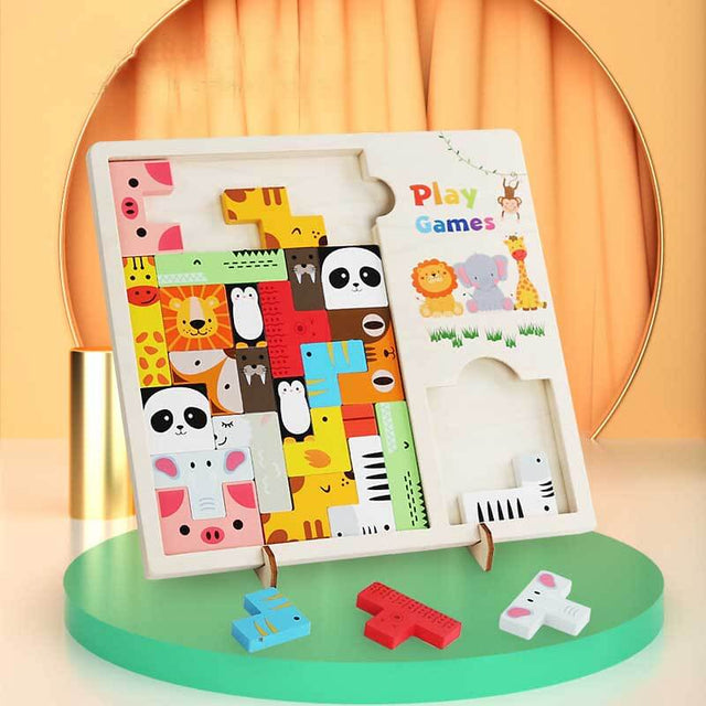Interactive Animals Wooden Puzzle | Shinymarch