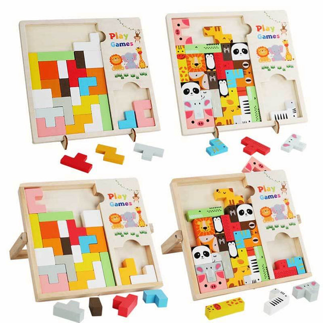 Interactive Animals Wooden Puzzle | Shinymarch