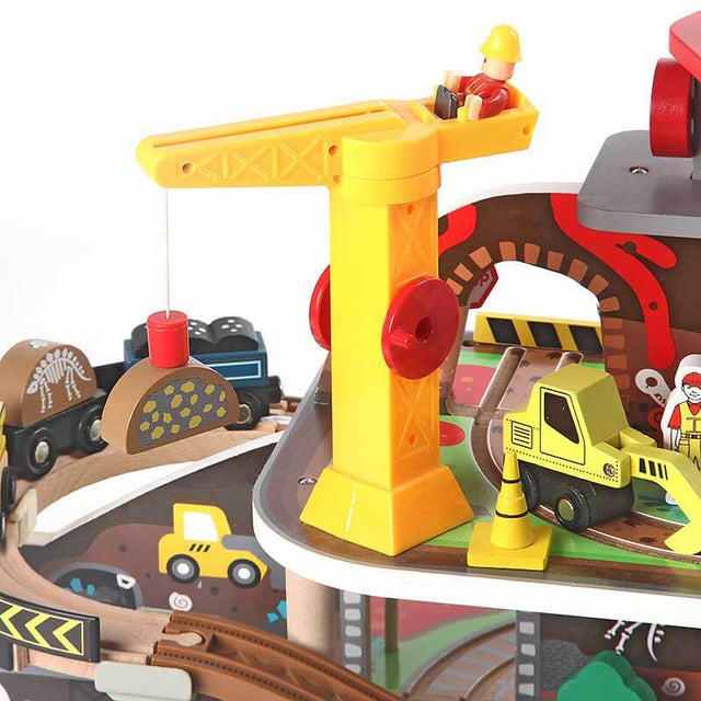 Shinymarch® Wooden Simulation Mine Track, Train Set for Kids | Shinymarch