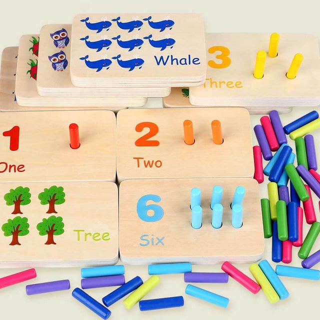 Montessori Math and Numbers for Kids, Wooden Math Manipulatives Materials | Shinymarch