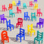 Acrobatic Stacking Chairs, Balance Game Toys Stacking Games Chairs Puzzles Building Blocks Party Game | Shinymarch