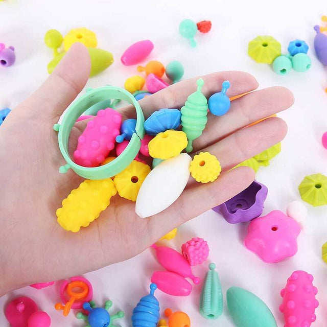 1000pcs DIY Jewelry Making Kit for Girls, Kids Bracelets Necklace Snap Beads Toys, Arts and Crafts Toys for Kids 3 4 5 6 7 8 Year Old Girl Gifts Toy Set | Shinymarch