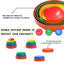 5Pcs Non-Slip Plastic Balance Stepping Stones for kids,up to 220 Ibs for Pomoting Children's Coordination Skills Obstacle Courses Sensory Toys for Toddlers, Indoor or Outdoor Play | Shinymarch