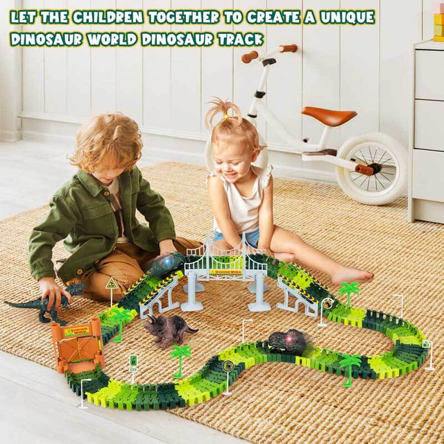 Kids Toys 253 PCS Construction Toys Race Tracks Toy for 3 4 5 6 7 8 Year Old Boys Girls, 5 PCS Construction Truck Car and Flexible Track Play Set Create A Engineering Road Games Toddler Toys Best Gift, DIY Variable Railcar | Shinymarch