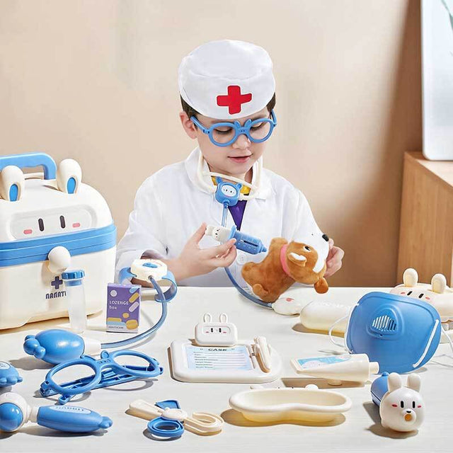 Doctor Kit for Toddlers 3-5 Dentist Kit for Kids Doctor Playset for Kids Dress Up & Pretend Play with Doctor Costume Stethoscope Medical Veterinarian Kit Role Play Birthday Gifts 2 3 4 5 6 Girls, Boys | Shinymarch