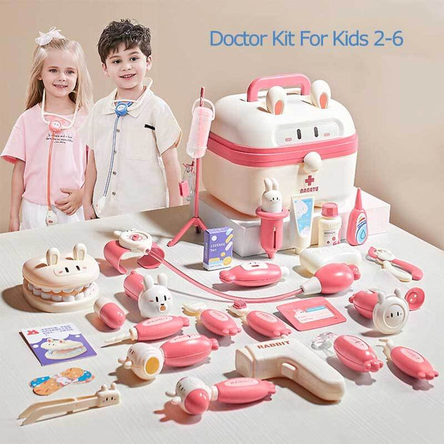 Doctor Kit for Toddlers 3-5 Dentist Kit for Kids Doctor Playset for Kids Dress Up & Pretend Play with Doctor Costume Stethoscope Medical Veterinarian Kit Role Play Birthday Gifts 2 3 4 5 6 Girls, Boys | Shinymarch