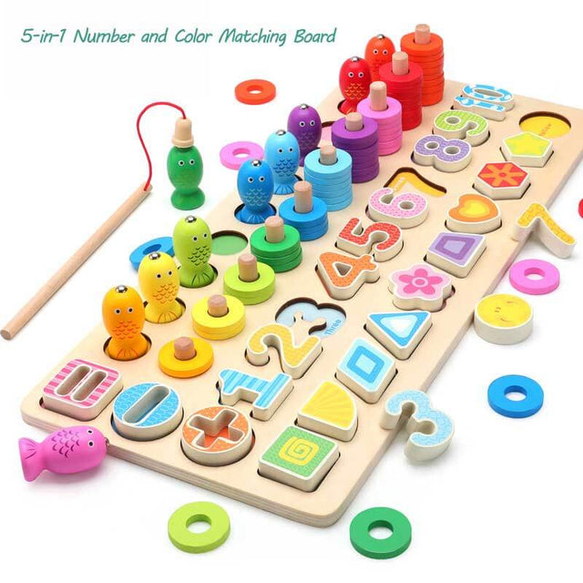 Number+Alphabet Fun Fishing Game, Preschool Learning ABC and Math Educational Toys for 3 4 5 Years Old Girl Boy Kids | Shinymarch