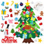 DIY Felt Christmas Tree for Kids, 3ft Christmas Tree with 30pcs Glitter Ornaments for Kids Xmas Gifts Christmas Door Wall Hanging Decorations | Shinymarch