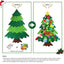 DIY Felt Christmas Tree for Kids, 3ft Christmas Tree with 30pcs Glitter Ornaments for Kids Xmas Gifts Christmas Door Wall Hanging Decorations | Shinymarch