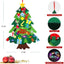 DIY Felt Christmas Tree for Kids, 3ft Christmas Tree with 30pcs Glitter Ornaments for Kids Xmas Gifts Christmas Door Wall Hanging Decorations | Shinymarch