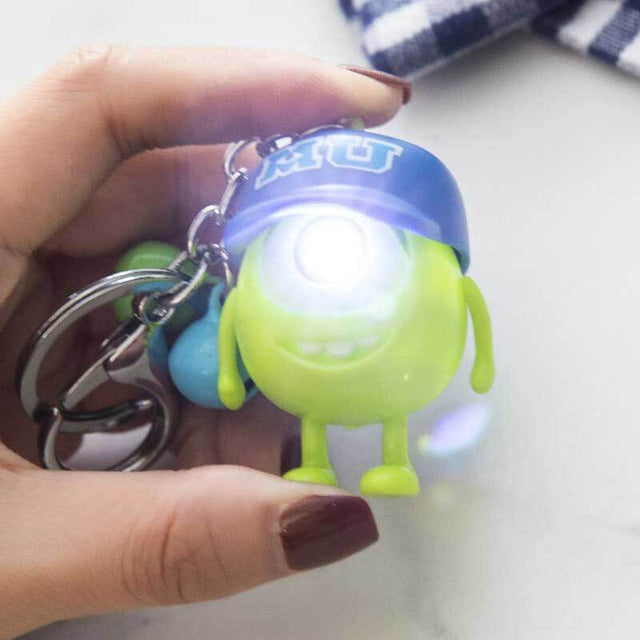 Cute Three-eyed Monster Key Chain, Lovely Cartoon Light Up Sound Keychain Will Say I Love You | Shinymarch