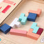 Wooden Blocks Puzzle Brain Teasers Toy Tangram Jigsaw Intelligence Colorful 3D Tetris Blocks Game STEM Montessori Educational Gift for Kids | Shinymarch