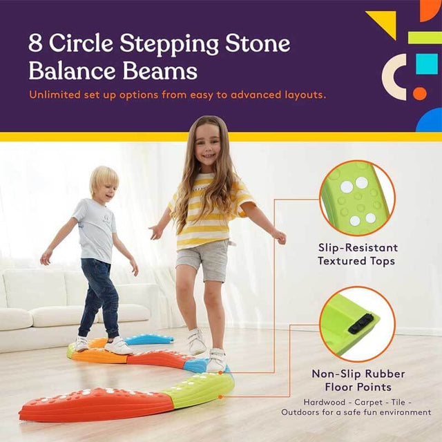 Colored Wavy Circle Balance Beams