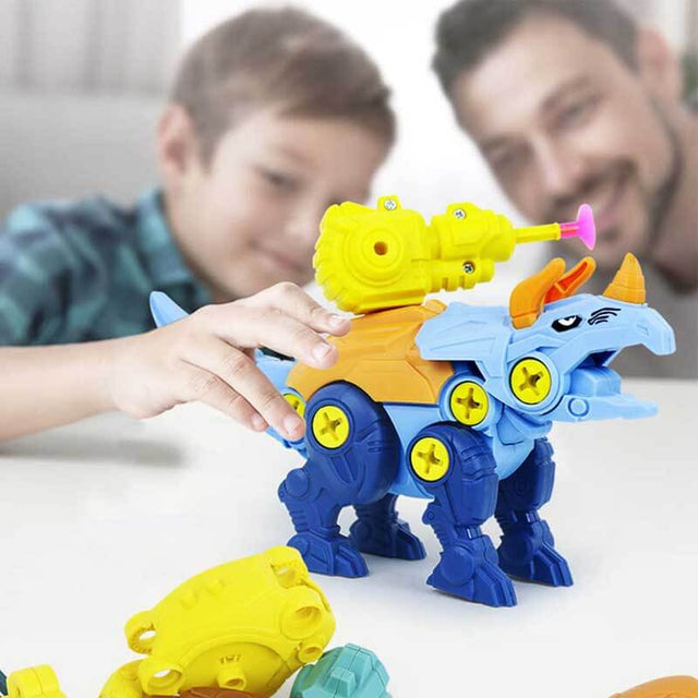 Creative Dinosaur Toys for Kids Assemble Dinosaur Toys STME Learning Educational Building Construction Set with Power Drill - Dinosaur Toy Party Birthday for Boys | Shinymarch