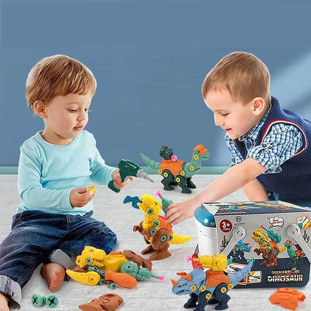 Creative Dinosaur Toys for Kids Assemble Dinosaur Toys STME Learning Educational Building Construction Set with Power Drill - Dinosaur Toy Party Birthday for Boys | Shinymarch