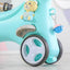 Rocking Horse for Toddlers, Balance Bike Ride On Toys with Push Handle, Backrest and Balance Board for Baby Girl and Boy, Unicorn Kids Riding Birthday (Blue) | Shinymarch