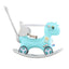 Rocking Horse for Toddlers, Balance Bike Ride On Toys with Push Handle, Backrest and Balance Board for Baby Girl and Boy, Unicorn Kids Riding Birthday (Blue) | Shinymarch