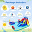 10 in1 Inflatable slide water park bouncing house garden with splash pool & water gun & basketball & climbing wall & dual pools & soccer | Shinymarch