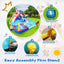 10 in1 Inflatable slide water park bouncing house garden with splash pool & water gun & basketball & climbing wall & dual pools & soccer | Shinymarch