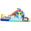 10 in1 Inflatable slide water park bouncing house garden with splash pool & water gun & basketball & climbing wall & dual pools & soccer | Shinymarch