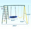 Swing Set for Kids Outdoor Backyard Playground Swing Set with Ladder and Basketball Hoop | Shinymarch