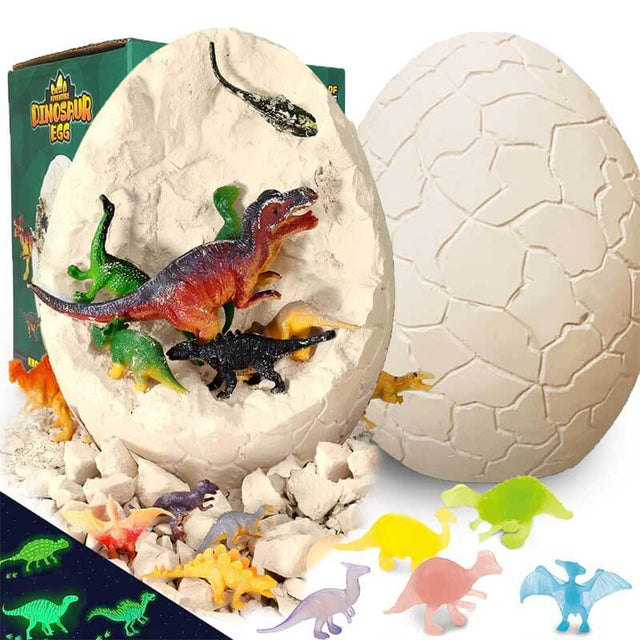 Jumbo Dinosaur Egg Dig Kit - 12 Unique Dino Surprise- Archaeology Preschool Science STEM Crafts Birthday Gifts - Dinosaur Excavation Toys for Boys Girls | Shinymarch