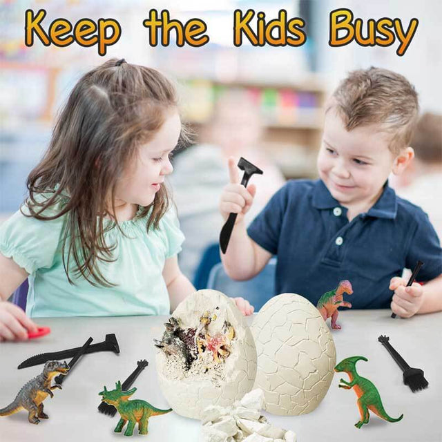 Jumbo Dinosaur Egg Dig Kit - 12 Unique Dino Surprise- Archaeology Preschool Science STEM Crafts Birthday Gifts - Dinosaur Excavation Toys for Boys Girls | Shinymarch