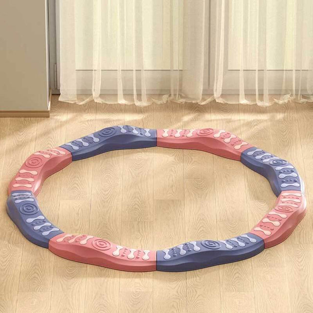 Colored Wavy Circle Balance Beams Stepping Stones for Kids, 20 Pc. Set, Non-Slip Textured Surface and Slip Resistant Floor Rubber Edges, Promote Agility, Strength, Active Play | Shinymarch