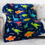 Dinosaur Gifts Toys for Boys Girls - Glow in The Dark Dino Blanket Best Christmas Birthday Valentine's Day Easter Presents for Kids Age 1 2 3 4 5 6 7 8 9 10 Year Old Child Teen Soft Throw 50"x60" | Shinymarch