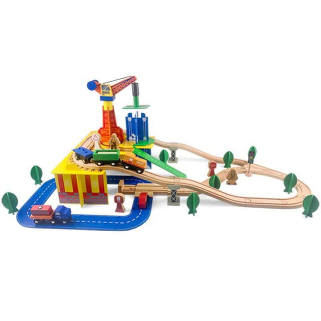 Shinymarch® Wooden Train Track