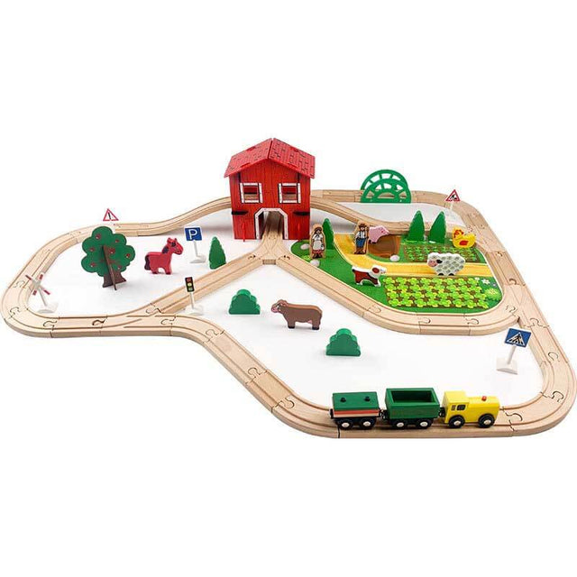 Shinymarch® Wooden Train Track