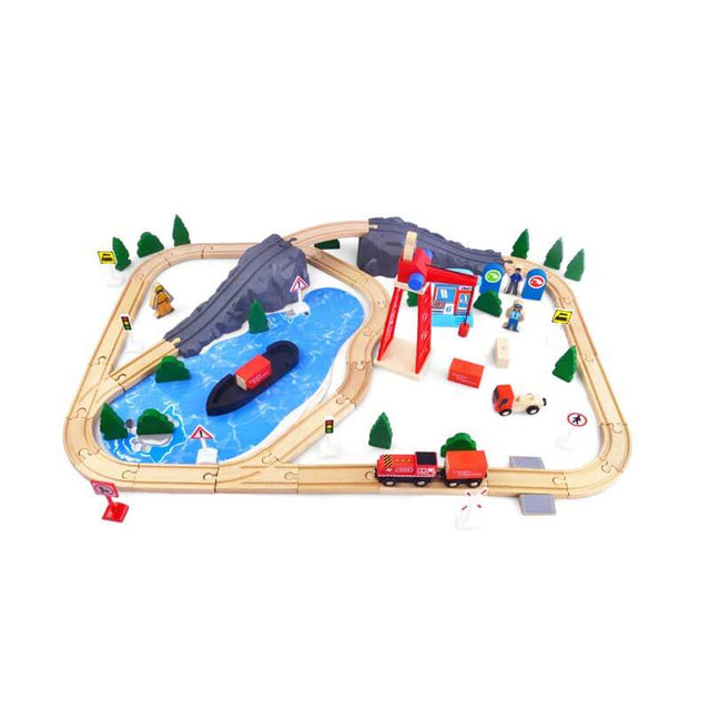 Shinymarch® Wooden Train Track