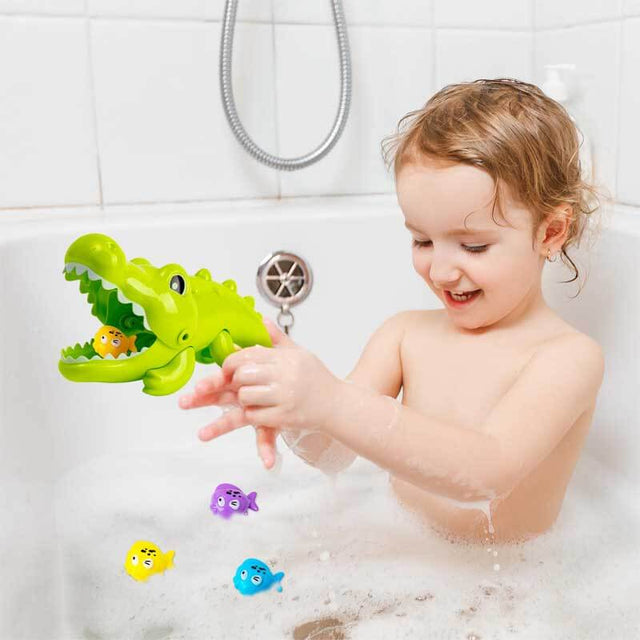 Bath Toys for Toddlers, Bath Water Toys Animal Crocodiles Catch Fish Kids Bathtub Floating Toys Infants Shower Pool Summer Swimming Toy Interactive Fun Bath Time Children Gifts for Boys Girls | Shinymarch