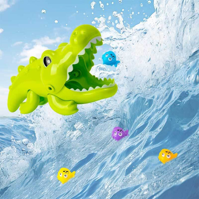 Bath Toys for Toddlers, Bath Water Toys Animal Crocodiles Catch Fish Kids Bathtub Floating Toys Infants Shower Pool Summer Swimming Toy Interactive Fun Bath Time Children Gifts for Boys Girls | Shinymarch