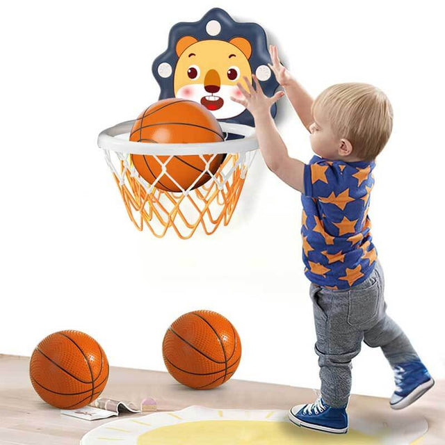 Toddlers Kids Boys Mini Basketball Hoop Toys Indoor,Adjustable Height,Space-Saving,Christmas Birthday Gifts,Kids Toys Boys 3-4-5-6-7-8 Years Old (Blue, Large Score) | Shinymarch