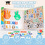 Magnetic Alphabet & Number with Animal-Shaped 2-in-1 ABC & Math Learning Toys for Kids Ages 3-6 | Spelling, Counting, Montessori Preschool Educational Toy with Storage Book | Shinymarch