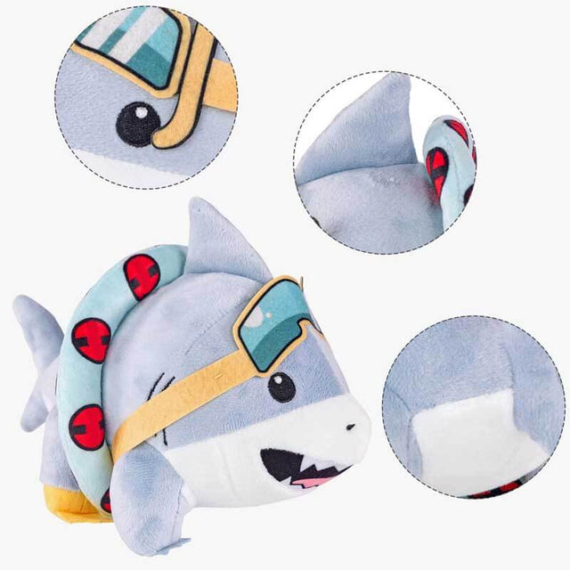 Jeff The Land Shark Plush 9.8" Cute Shark Plushies Toy for Boys Girls Soft Stuffed Animal Pillow Doll Gifts for Fans Kids | Shinymarch